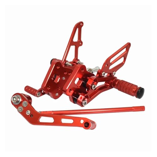 SJSJJAH Einstellbare Reiter Hinten Sets Fußrastenanlage Fußrasten Fußrasten for GSXR600 GSXR750 GSXR 600 750 2006 2007 2008 2009 2010(Red) von SJSJJAH