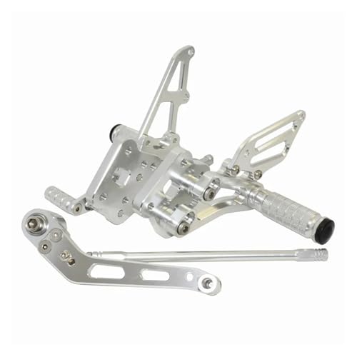 SJSJJAH Einstellbare Reiter Hinten Sets Fußrastenanlage Fußrasten Fußrasten for GSXR600 GSXR750 GSXR 600 750 2006 2007 2008 2009 2010(Silver) von SJSJJAH
