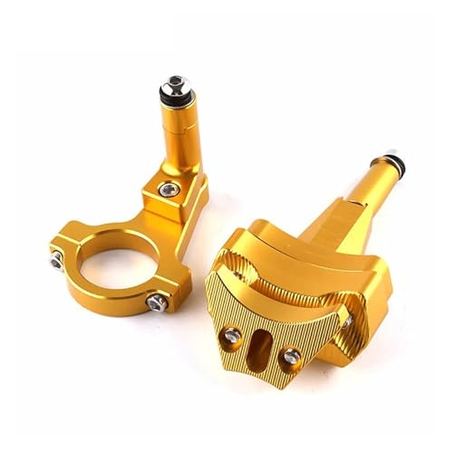 SJSJJAH For 400 CNC Motorräder Lenkung Stabilisieren Dämpfer Halterung Montieren Unterstützung Halter Kit Set(Gold) von SJSJJAH