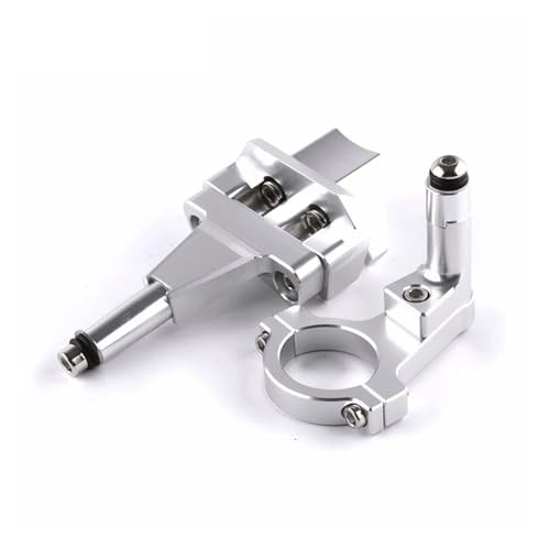 SJSJJAH For 400 CNC Motorräder Lenkung Stabilisieren Dämpfer Halterung Montieren Unterstützung Halter Kit Set(Silver) von SJSJJAH