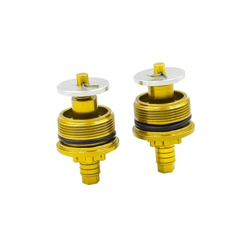 SJSJJAH For CBR150/CBF150 250 CNC-Motorradgewinde, vorgespannte, einstellbare Gabelkappenschrauben, passend for 31-mm-Gabeln(Gold) von SJSJJAH