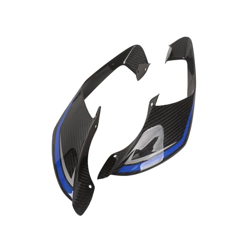SJSJJAH For YZF R1 R1M 2020 2021 2022 2023 Motorrad Winglets Air Deflektor Seite Flügel Spoiler Carbon Faser(With blue line) von SJSJJAH