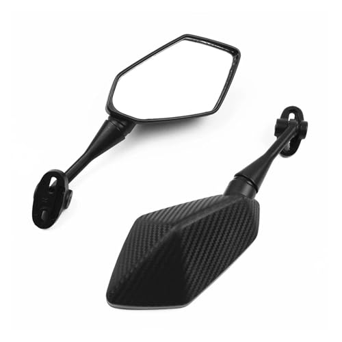 SJSJJAH For YZF R1 R6 R25 R15 R125 R3 R1S R1M FZ6R Spiegel Motorrad Roller Rückspiegel Carbon Look Schwarz(Carbon A) von SJSJJAH