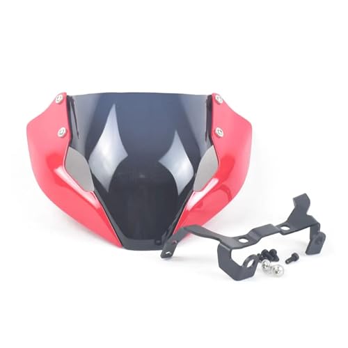 SJSJJAH Frontscheibe for 821 Verkleidung Monster 821 1200 Stnipe Deflektor 2014-2015-2016-2017 Jahr(Red A) von SJSJJAH