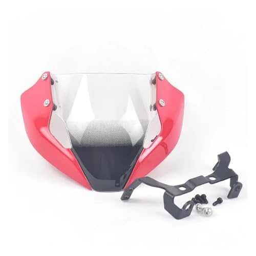 SJSJJAH Frontscheibe for 821 Verkleidung Monster 821 1200 Stnipe Deflektor 2014-2015-2016-2017 Jahr(Red B) von SJSJJAH