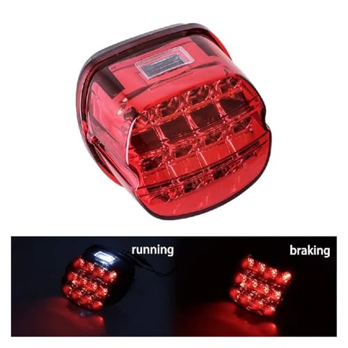 SJSJJAH Geräucherte LED Rücklicht Motorrad Rücklichter Bremse Fahrlicht(Red) von SJSJJAH