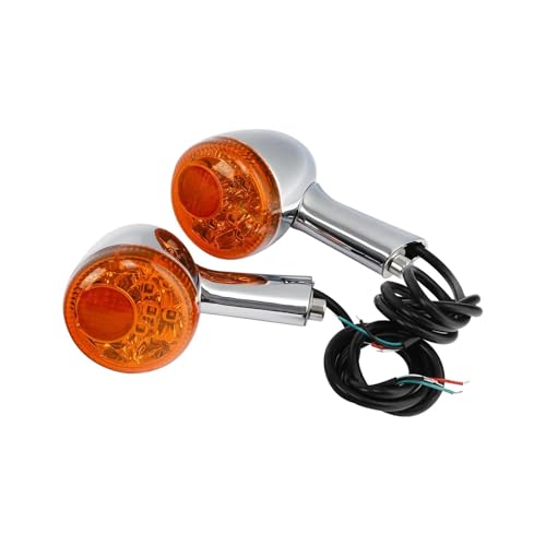SJSJJAH Hinten Blinker Indikatoren Led-leuchten for Sportster 883 Eisen XL1200 1992-UP Motorrad Blinker 15 16 17(WHITE) von SJSJJAH