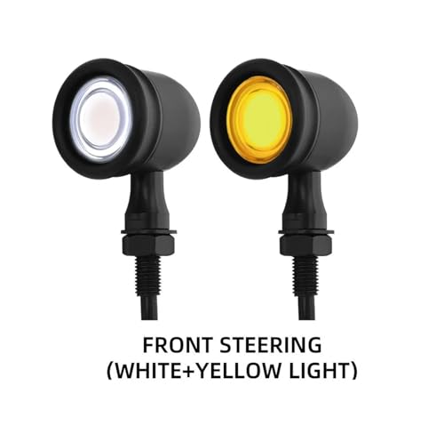 SJSJJAH LED Motorrad Blinker Vorne Anzeige Brechen Licht Hinten Blinker(2063-Front Matte B) von SJSJJAH