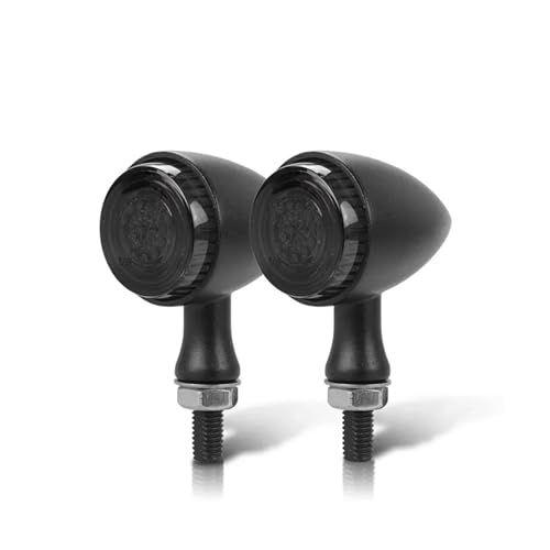 SJSJJAH M10 Motorrad LED Blinker Licht Indikatoren Blinker Bullet Bernstein Blinker Lampe for cafe racer Dirt bike 12V(Blue) von SJSJJAH