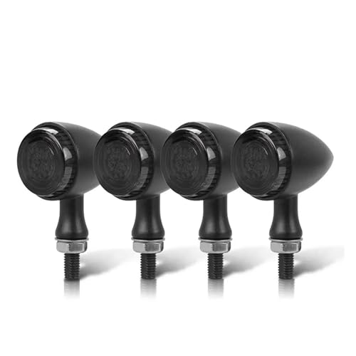 SJSJJAH M10 Motorrad LED Blinker Licht Indikatoren Blinker Bullet Bernstein Blinker Lampe for cafe racer Dirt bike 12V(Ice Blue) von SJSJJAH