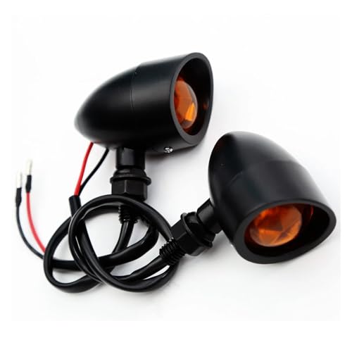 SJSJJAH Motorrad Blinker for Softail Sportster Chopper Bobber Cruiser Chopper Cafe Racer Softail Fat Boy Dyna(Black) von SJSJJAH