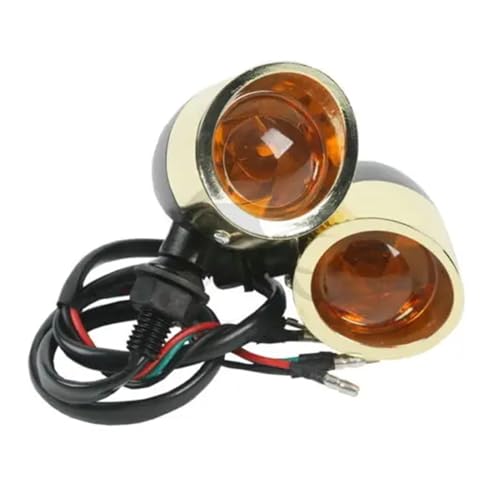 SJSJJAH Motorrad Blinker for Softail Sportster Chopper Bobber Cruiser Chopper Cafe Racer Softail Fat Boy Dyna(Yellow) von SJSJJAH