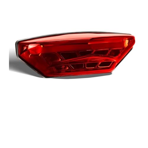 SJSJJAH Motorrad Bremse Stopp Rücklicht Hinten tagfahrlicht mit Kennzeichen lampe for Motorrad Roller ATV Cafe Racer 12V(1pc Red Shell) von SJSJJAH