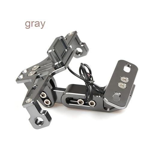 SJSJJAH Motorrad CNC-Kennzeichenhalter hinten passend for FZ1 FZ1N FZ1S FZ6 FZ6N FZ6R FZ6S FZ8 FAZER(Gray) von SJSJJAH