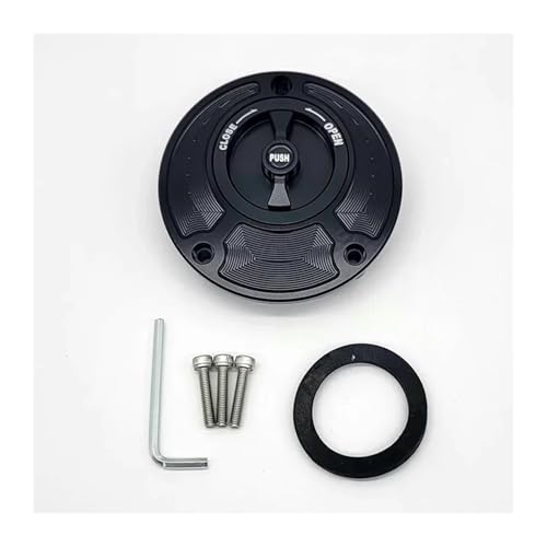 SJSJJAH Motorrad CNC Tankdeckel Abdeckung for Monster SuperSports 1098 S/R 748 916 996 998 848(Black and Black) von SJSJJAH