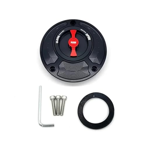 SJSJJAH Motorrad CNC Tankdeckel Abdeckung for Monster SuperSports 1098 S/R 748 916 996 998 848(Black and Red) von SJSJJAH