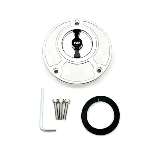 SJSJJAH Motorrad CNC Tankdeckel Abdeckung for Monster SuperSports 1098 S/R 748 916 996 998 848(Silver and Black) von SJSJJAH