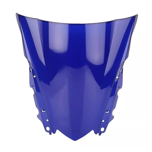 SJSJJAH Motorrad Double Bubble Windschutzscheibe ABS-Schild Passend for YZF-R25 2014-2016 YZF-R3 2015-2016(Blue) von SJSJJAH