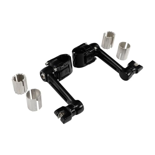 SJSJJAH Motorrad Einstellbare Fußrasten Pegs Halterung for Goldwing 1800 GL1800 22mm 30mm 35mm(Black) von SJSJJAH