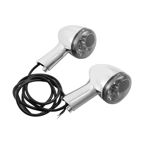 SJSJJAH Motorrad Hinten Blinker Indikatoren Led-leuchten for Sportster 883 Eisen XL1200 1992-2022 Blinker(Silver) von SJSJJAH