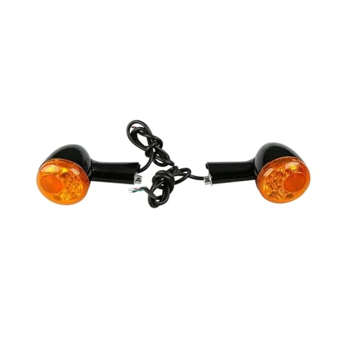 SJSJJAH Motorrad Hinten Blinker LED Anzeige Lichter for Sportster XL 883 XL1200 1992-UP(Black Orange) von SJSJJAH