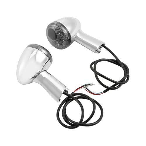 SJSJJAH Motorrad Hinten Blinker LED Anzeige Lichter for Sportster XL 883 XL1200 1992-UP(Chrome Smoked) von SJSJJAH