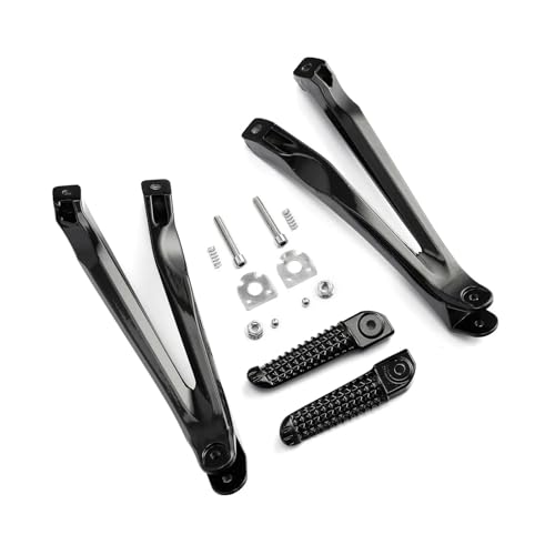 SJSJJAH Motorrad Hinten Fußrasten Fußrasten Halterung Set for YZF R1 YZFR1 2004-2008 2005 06 07(Gloss Black) von SJSJJAH