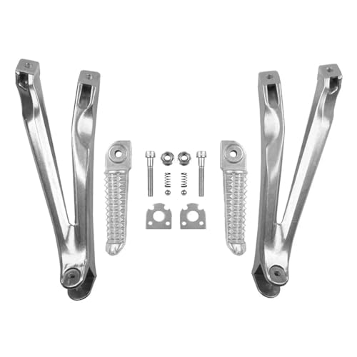SJSJJAH Motorrad Hinten Fußrasten Fußrasten Halterung Set for YZF R1 YZFR1 2004-2008 2005 06 07(Silver) von SJSJJAH
