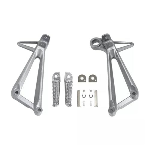 SJSJJAH Motorrad Hinten Passagier Fußrasten Fußstütze Halterung for YZFR3 YZF-R3 2015-2025 MT03 2020-2024(Silver) von SJSJJAH