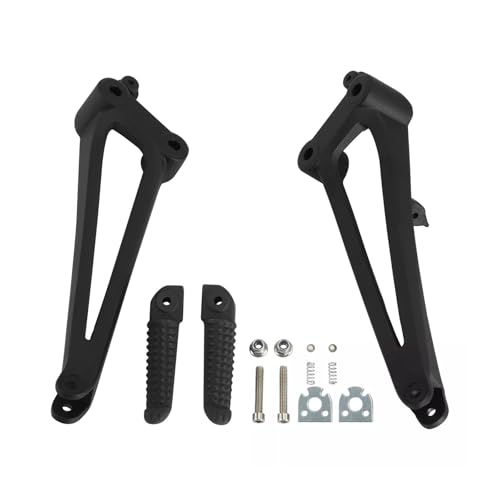 SJSJJAH Motorrad Hinten Passagier Fußrasten Pegs Halterung for YZF R1 YZF-R1 2009-2014(Sand Black) von SJSJJAH