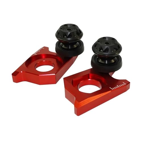 SJSJJAH Motorrad-Kettenspanner Catena-Nasenspanner mit Spulen for GSXR1000 2009 2010 2011 2012 2013 2014 2015 2016(Red) von SJSJJAH