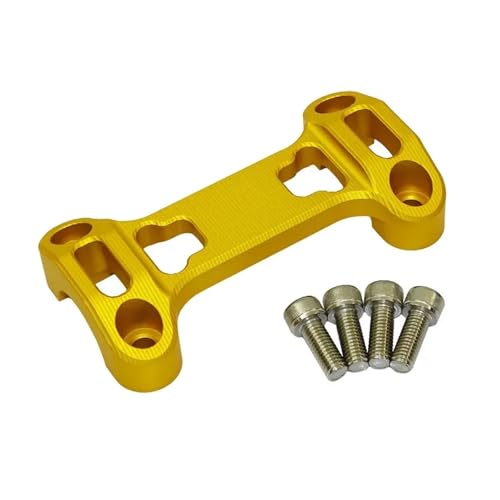 SJSJJAH Motorrad-Lenker Fat Bar Riser Clamp Top Cover Unterstützung for R1250GS 1G13 K50 2018 2019 2020 2021 2022(Gold) von SJSJJAH