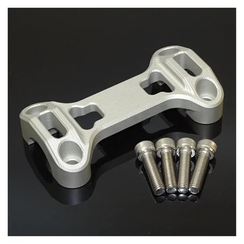 SJSJJAH Motorrad-Lenker Fat Bar Riser Clamp Top Cover Unterstützung for R1250GS 1G13 K50 2018 2019 2020 2021 2022(Silver) von SJSJJAH