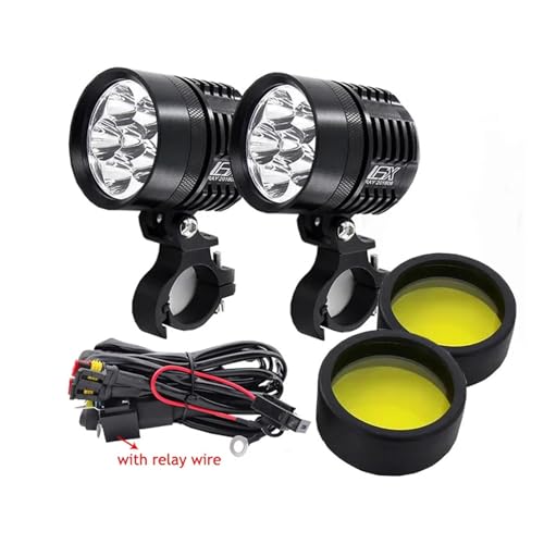 SJSJJAH Motorrad Nebel Lichter 12000LM for Motorrad LED Hilfs Nebel Licht Fahren Lampe for R1200GS/ADV K1600 R1200GS R1100GS(Without flash) von SJSJJAH