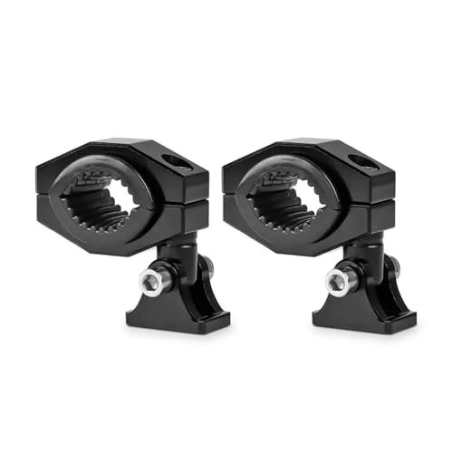 SJSJJAH Motorrad Scheinwerfer Scheinwerfer Schellen Halterung Rohr Halterung for Moto Nebel Licht Zusatz Lampe Halter Motorrad Zubehör(2pcs Black) von SJSJJAH