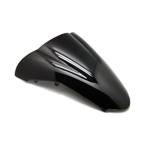 SJSJJAH Motorrad Schwarz Double Bubble Windschutzscheibe Windschutzscheibe Bildschirm ABS Schild Fit for VFR800 2002-2009 von SJSJJAH