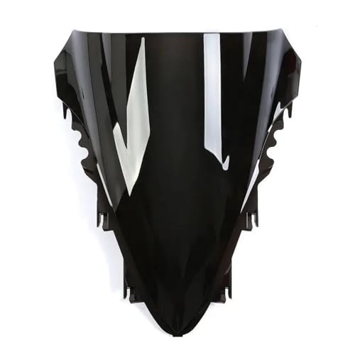 SJSJJAH Motorrad Schwarz Double Bubble Windschutzscheibe Windschutzscheibe Bildschirm ABS Schild Fit for YZF R1 YZF-R1 2007-2008 von SJSJJAH