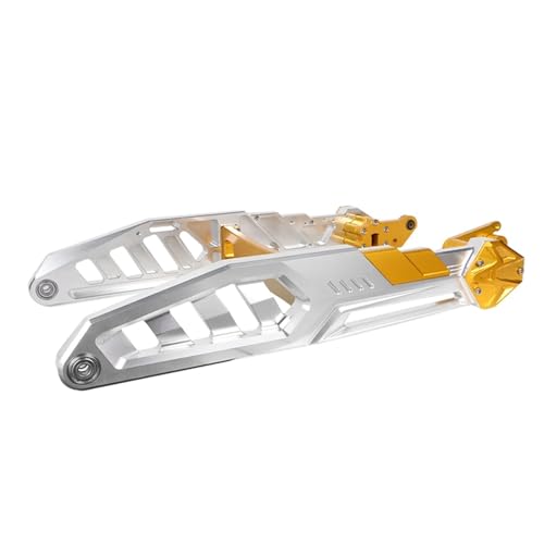 SJSJJAH Motorrad-Schwingarm-Hinterrad-Flachgabel Passend for Cygnus-X 3/4-Generation Elektroroller Modifizieren Sie den CNC-Aluminiumlegierungs-Hinterrahmen(A-style Silver gold) von SJSJJAH