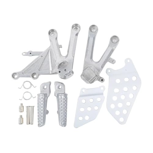 SJSJJAH Motorrad Vorne Fußrasten Fußrasten Halterung Set for CBR1000RR 2004-2007 2005 2006(Silver) von SJSJJAH