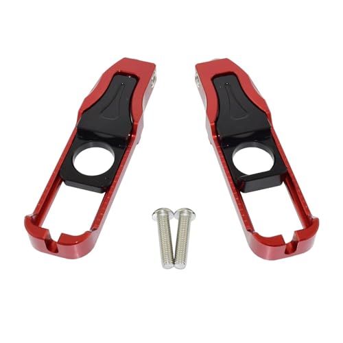 SJSJJAH Motorradteile Hinterrad-Achsblöcke Kettenspanner Spanner for YZF R6 YZF-R6 RJ27 2017 2018 2019 2020 2021(Red) von SJSJJAH