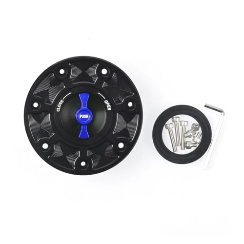 SJSJJAH Motorradzubehör Öltankabdeckung Gastankdeckel for RC 125 200 Duke125 Duke200 Duke390 RC125 RC200 RC390 2012-2016(Black Blue) von SJSJJAH