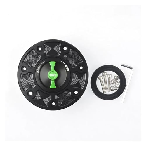 SJSJJAH Motorradzubehör Öltankabdeckung Gastankdeckel for RC 125 200 Duke125 Duke200 Duke390 RC125 RC200 RC390 2012-2016(Black Green) von SJSJJAH