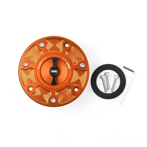 SJSJJAH Motorradzubehör Öltankabdeckung Gastankdeckel for RC 125 200 Duke125 Duke200 Duke390 RC125 RC200 RC390 2012-2016(Orange) von SJSJJAH