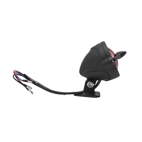 SJSJJAH Retro-Hinterradbremse Motorrad LED Rücklicht(Matte Black LED) von SJSJJAH