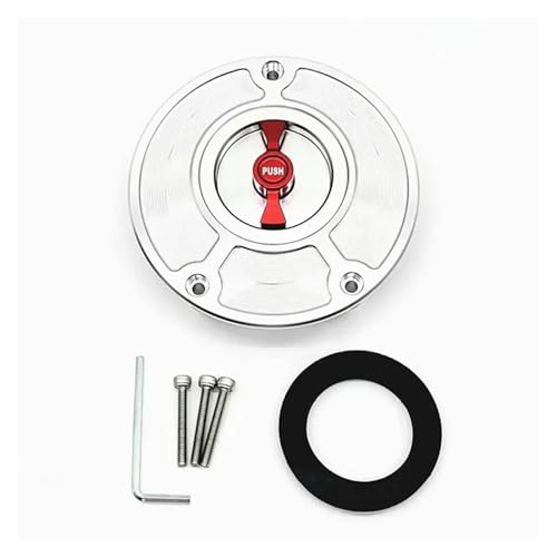 SJSJJAH Tankdeckel Abdeckung for VTR1000F/Firestorm/SuperHawk 2000 VTR1000 SP-2 2000 Hawk GT NT650 1988-1991(Sliver Red) von SJSJJAH