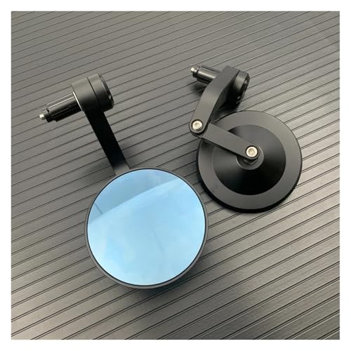 SJSJJAH Universal Motorrad Bar End Spiegel Runde Cafe Racer Motorrad Rückspiegel von SJSJJAH