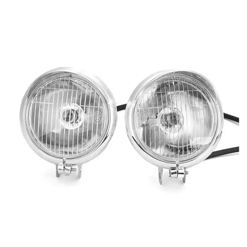 SJSJJAH Universal Motorrad Scheinwerfer Vorbei Nebel Lampe Blinker mit Halterungen Halter(Ice Blue) von SJSJJAH