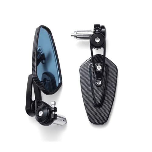 SJSJJAH Universal Vintage Motorrad Lenker Seite Spiegel High Definition Glas(Black) von SJSJJAH