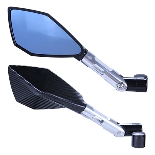 SJSJJAH Universelle CNC-Aluminium-Seitenrückspiegel for 795 796 696 1100 1200 821 SR EVO Streetbike(Gold) von SJSJJAH