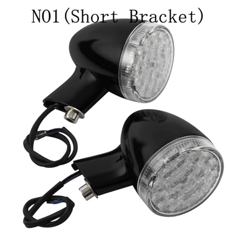SJSJJAH Vorne/Hinten LED-Blinker Licht Fit for Touring Road Glide 2009-24 Softail 00-24(NO1 (Short Bracket)) von SJSJJAH